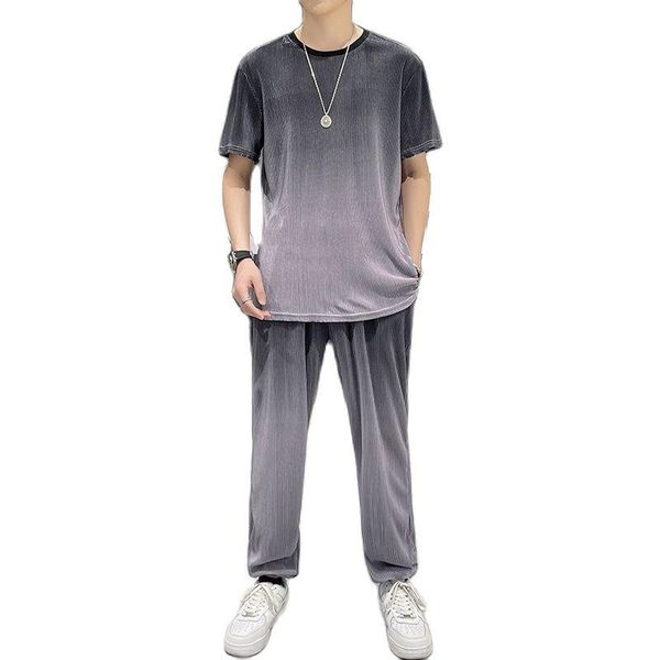 men's tracksuits kolmakov summer ice silk set casual fashion sports gradient round-neck shorett-sleeve pants two-piece suit size -3xl, Gray
men's tracksuits kolmakov summer ice silk set casual fashion sports gradient round-neck shorett-sleeve pants two-piece suit size -3xl, Gray