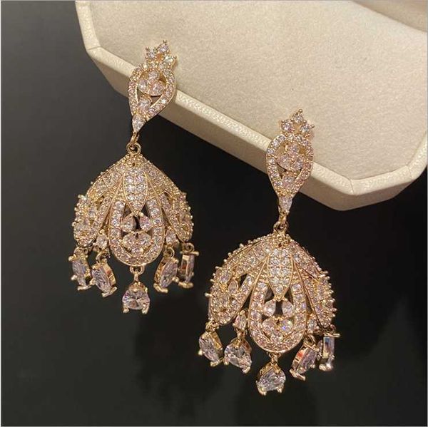 Dangle & Chandelier 2021 Hollow Lantern Earrings Retro National Tide Female Style Exaggerated Big Bell Zircon, Silver
Dangle & Chandelier 2021 Hollow Lantern Earrings Retro National Tide Female Style Exaggerated Big Bell Zircon, Silver