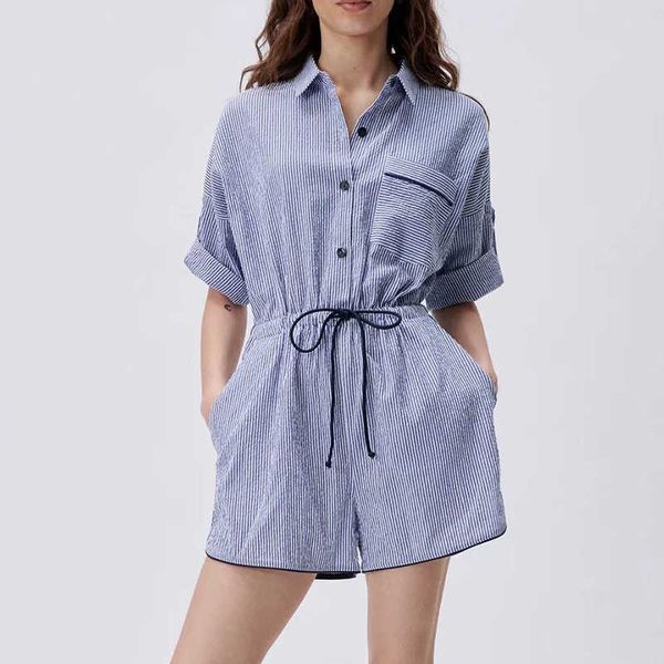 za jumpsuit women & shorts fashion striped lapel slim s casual street youth s 210601, Black;white
za jumpsuit women & shorts fashion striped lapel slim s casual street youth s 210601, Black;white
