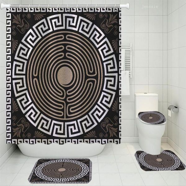 shower curtains luxury black white printed curtain set for bathroom geometric golden round bath mats rug home decor
shower curtains luxury black white printed curtain set for bathroom geometric golden round bath mats rug home decor