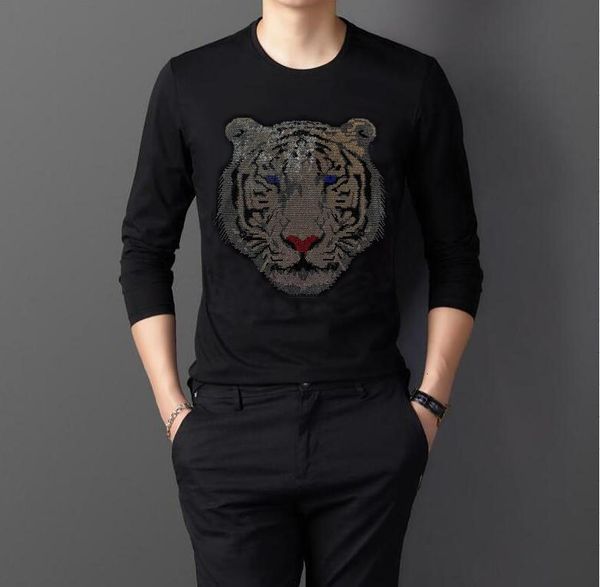 men's t-shirts men of make long tshirt fitness casual clothes camouflage strass shirt, White;black
men's t-shirts men of make long tshirt fitness casual clothes camouflage strass shirt, White;black