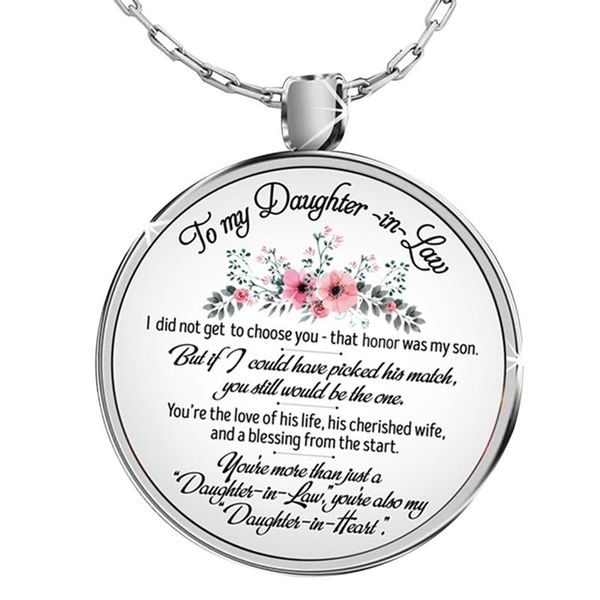 chains to my daughter in law love mom cabochon glass rose flower pendant necklace family jewelry gifts, Silver
chains to my daughter in law love mom cabochon glass rose flower pendant necklace family jewelry gifts, Silver