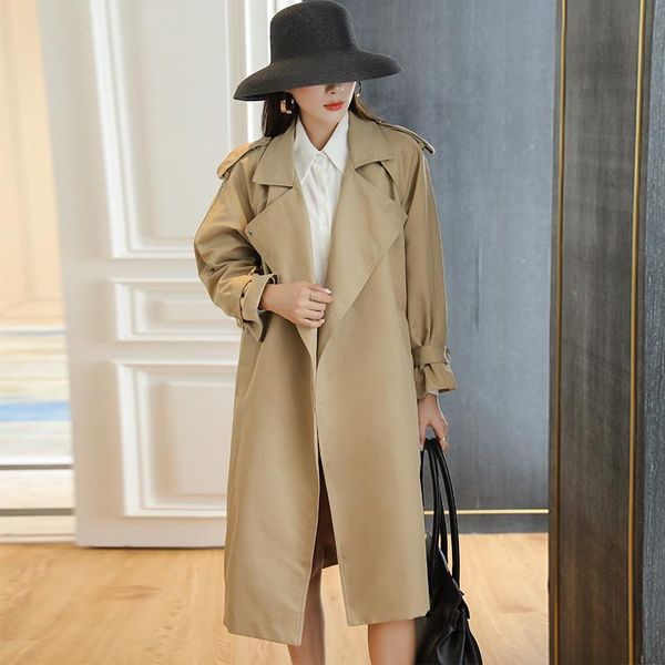 women's cardigan trench coat with belt solid color classic lapel all-match long overcoat slim outerwear spring coats, Tan;black
women's cardigan trench coat with belt solid color classic lapel all-match long overcoat slim outerwear spring coats, Tan;black
