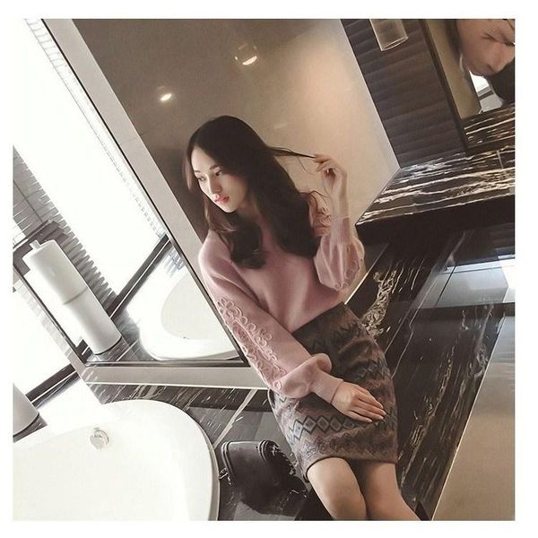 women's two piece pants women lantern sleeve elegant suits winter wool geometric print skirt casual embroidery o-neck sets, White
women's two piece pants women lantern sleeve elegant suits winter wool geometric print skirt casual embroidery o-neck sets, White