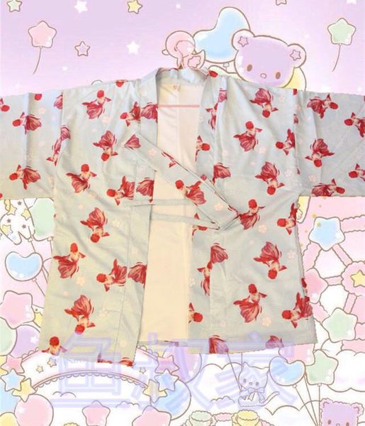 harajuku style japanese lolita cute goldfish haori short kimono daily dressing thin wrap summer ethnic clothing, Red
harajuku style japanese lolita cute goldfish haori short kimono daily dressing thin wrap summer ethnic clothing, Red