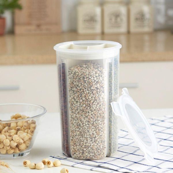 storage bottles & jars 4 compartments plastic dry food container with airtight seal lid for cereal, nut, snack, pet and more pro
storage bottles & jars 4 compartments plastic dry food container with airtight seal lid for cereal, nut, snack, pet and more pro