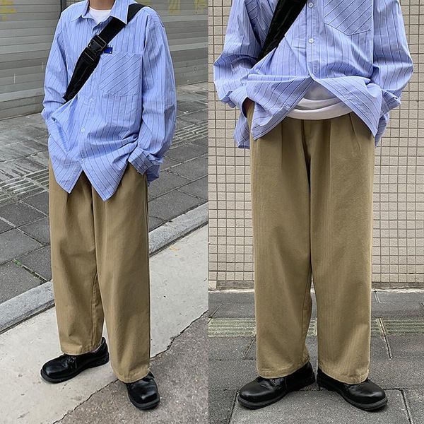 men's pants blue/khaki/white cotton casual fashion wide leg men streetear loose hip hop straight mens trousers m-2xl, Black
men's pants blue/khaki/white cotton casual fashion wide leg men streetear loose hip hop straight mens trousers m-2xl, Black