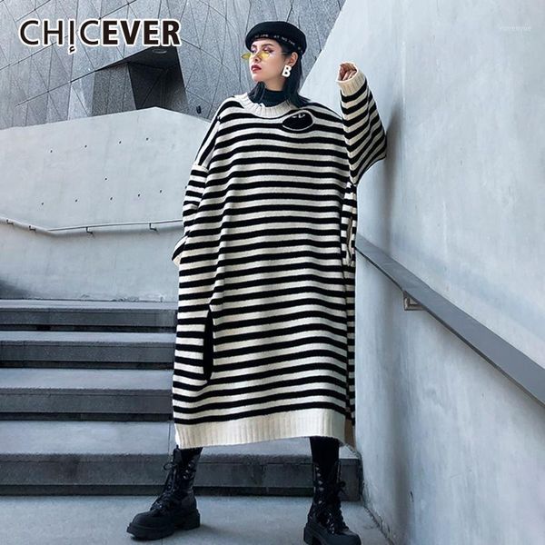 casual dresses chicever striped sweaters for women asymmetrical long sleeve hole loose knitted oversized pullovers female fashion autumn, Black;gray
casual dresses chicever striped sweaters for women asymmetrical long sleeve hole loose knitted oversized pullovers female fashion autumn, Black;gray