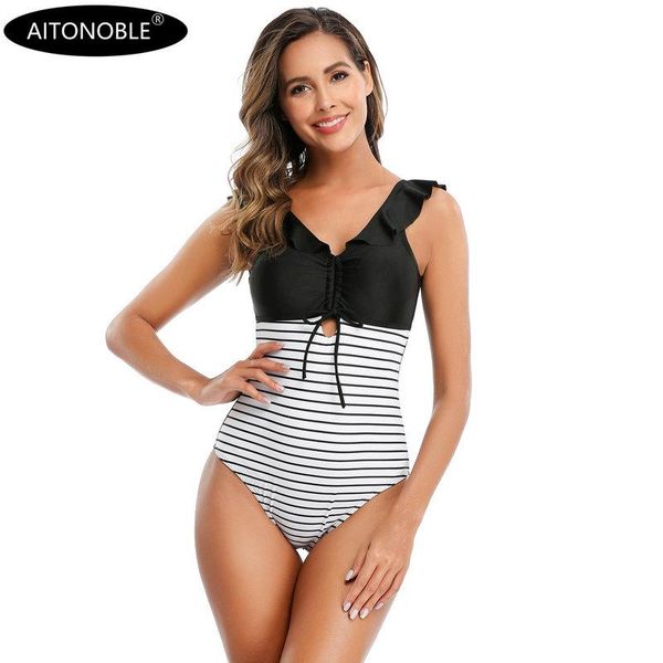 one-piece suits 2021 aitonoble women bikini one piece swimsuit back beachwear with removable padding deep v-neck
one-piece suits 2021 aitonoble women bikini one piece swimsuit back beachwear with removable padding deep v-neck
