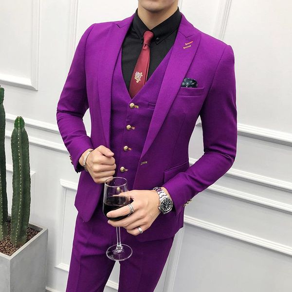men's suits & blazers candy color fashion three-piece suit british style single breasted small lapel groom western trousers, White;black
men's suits & blazers candy color fashion three-piece suit british style single breasted small lapel groom western trousers, White;black