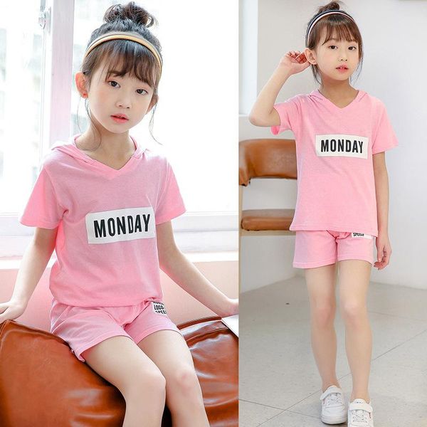 summer girls short sleeve o-neck pullover hoodie shorts outfits kids printed letter two-piece set fashion child sport suit clothing set, White
summer girls short sleeve o-neck pullover hoodie shorts outfits kids printed letter two-piece set fashion child sport suit clothing set, White