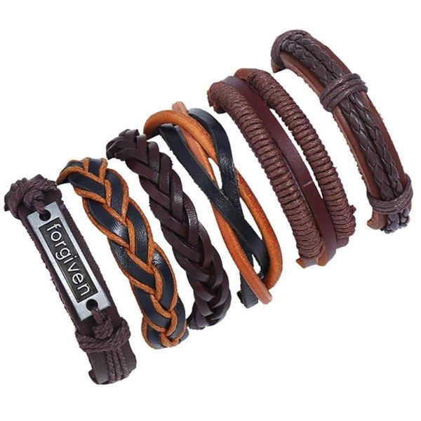 link, chain braided bracelet vintage hand-woven multi-layer leather jewelry for women gift mujer pulseras #6j10, Black
link, chain braided bracelet vintage hand-woven multi-layer leather jewelry for women gift mujer pulseras #6j10, Black