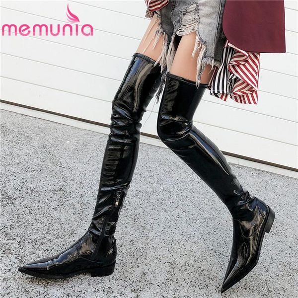 boots memunia 2021 over the knee women patent leather autumn long slim pointed toe party prom shoes woman, Black
boots memunia 2021 over the knee women patent leather autumn long slim pointed toe party prom shoes woman, Black