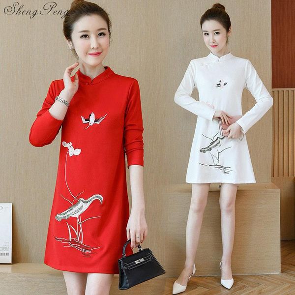 ethnic clothing 2021 qipao vestido retro cheongsam chinese traditional embroidery knee-length dress dresses q480, Red
ethnic clothing 2021 qipao vestido retro cheongsam chinese traditional embroidery knee-length dress dresses q480, Red
