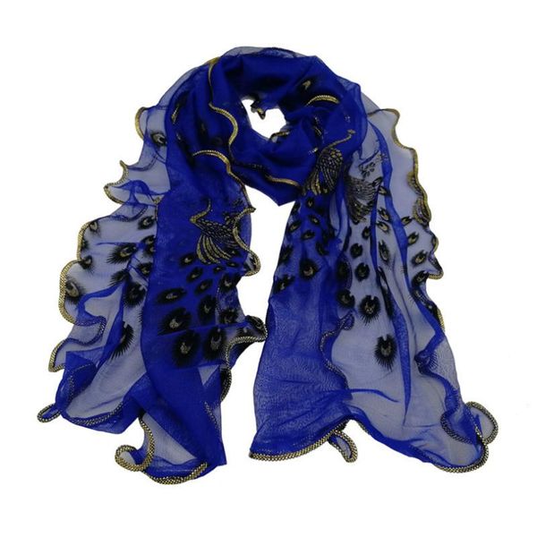 scarves yrrety design women scarf mesh peacock feather flower pattern embroidered lace long soft wrap silk shawl ladies high quality, Blue;gray
scarves yrrety design women scarf mesh peacock feather flower pattern embroidered lace long soft wrap silk shawl ladies high quality, Blue;gray