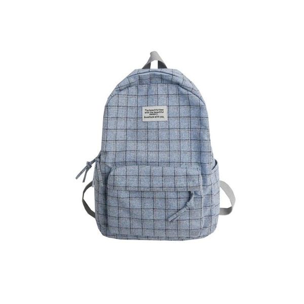 backpack student schoolbag korean plaid travel for men and women
backpack student schoolbag korean plaid travel for men and women