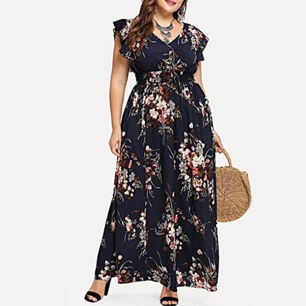 plus size dresses women boho dress floral printed long maxi deep v-neck summer beach evening party sundress sleeveless vestidos, Black
plus size dresses women boho dress floral printed long maxi deep v-neck summer beach evening party sundress sleeveless vestidos, Black