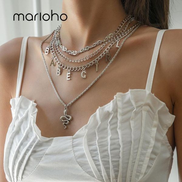 pendant necklaces marioho trendy multilayered letter necklace for women fashion snake choker punk hip hop charm accessories gift, Silver
pendant necklaces marioho trendy multilayered letter necklace for women fashion snake choker punk hip hop charm accessories gift, Silver