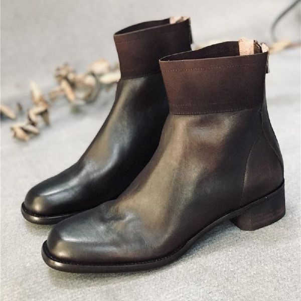 boots british style retro women genuine leather zipper ankle equestrian ladies handmade sewing square toe short 191225 lvwu, Black
boots british style retro women genuine leather zipper ankle equestrian ladies handmade sewing square toe short 191225 lvwu, Black