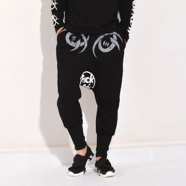 men's pants 28-382021 spring and summer fashion loose printing harem hiphop personality plus size singer costumes1, Black
men's pants 28-382021 spring and summer fashion loose printing harem hiphop personality plus size singer costumes1, Black