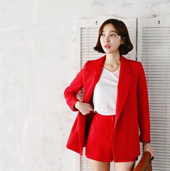 spring autumn womens red shorts suit pant suits set 2 pieces female blazers casual jacket and two-piece women's two piece pants, White
spring autumn womens red shorts suit pant suits set 2 pieces female blazers casual jacket and two-piece women's two piece pants, White