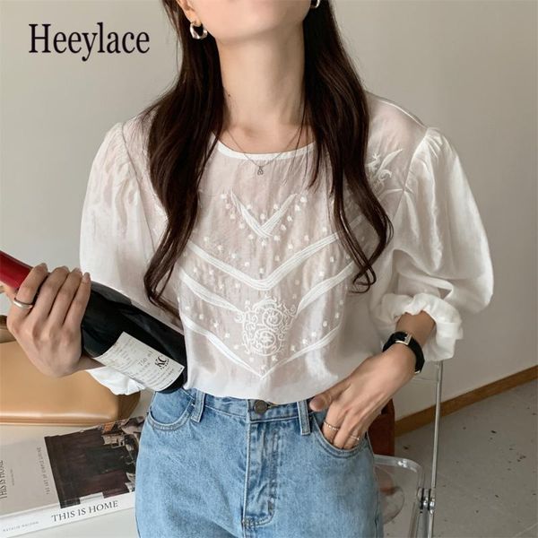 women's blouses & shirts white femme gentle fashion embroidery 2021 office lady elegant sweet florals summer autumn women
women's blouses & shirts white femme gentle fashion embroidery 2021 office lady elegant sweet florals summer autumn women