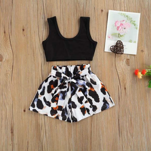 clothing sets baby girls summer fashion 2-piece outfit set solid color sleeveless +leopard shorts clothes for children, White
clothing sets baby girls summer fashion 2-piece outfit set solid color sleeveless +leopard shorts clothes for children, White