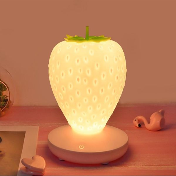 night lights touch dimmable led light cute silicone strawberry usb bedside lamp for children lover gift bedroom decoration
night lights touch dimmable led light cute silicone strawberry usb bedside lamp for children lover gift bedroom decoration
