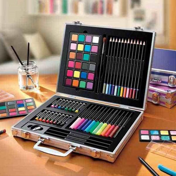 gift sets portable kids art supplies set drawing painting pencil pen kit with aluminium storage box for children creation
gift sets portable kids art supplies set drawing painting pencil pen kit with aluminium storage box for children creation