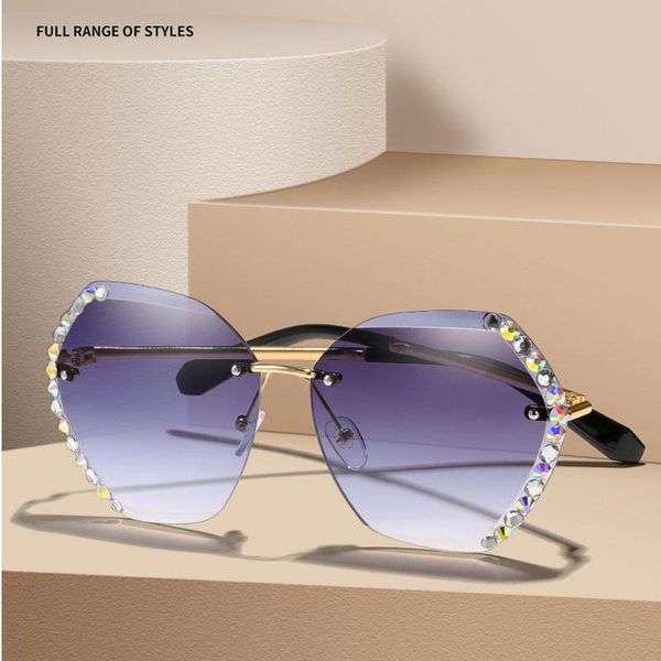 vintage fashion oversized rimless sunglasses women design diamond square sun glasses for female, White;black
vintage fashion oversized rimless sunglasses women design diamond square sun glasses for female, White;black