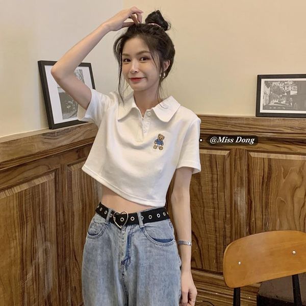 women's t-shirt white shirt short-sleeved for women summer 2021 korean style loose student short midriff-baring ins fashion
women's t-shirt white shirt short-sleeved for women summer 2021 korean style loose student short midriff-baring ins fashion