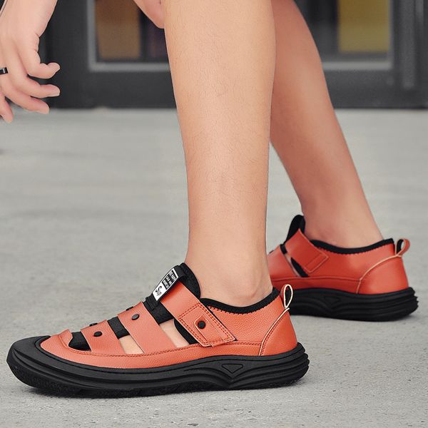 slippers leather sandals summer soft soled men's slippers leisure fashion beach shoes trend large ss6h, Black
slippers leather sandals summer soft soled men's slippers leisure fashion beach shoes trend large ss6h, Black