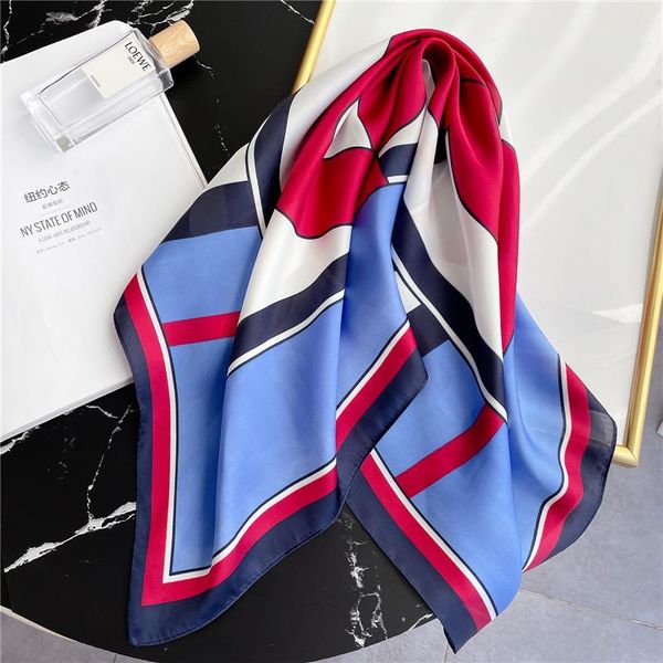 scarves 2021 summer silk square scarf women bandana design shawl lady wrap foulard neckerchief printed female hairband spring, Blue;gray
scarves 2021 summer silk square scarf women bandana design shawl lady wrap foulard neckerchief printed female hairband spring, Blue;gray