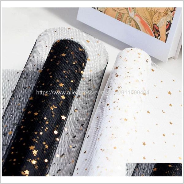 48cm*1m/pack gold star moon yarn scrapbook decorate gauze flowers bouquet wrapping paper florist materials craft supplies other arts and cra
48cm*1m/pack gold star moon yarn scrapbook decorate gauze flowers bouquet wrapping paper florist materials craft supplies other arts and cra