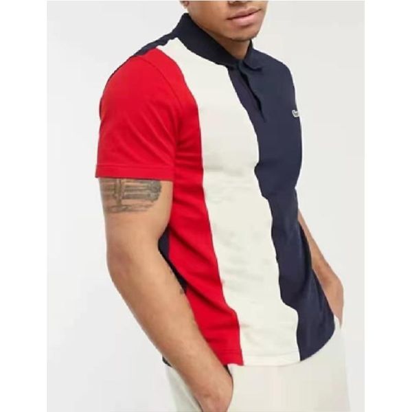 men's polos 2021 casual shirts mens plus size summer short sleeve fashion tshirts striped patchwork tees male clothing, White;black
men's polos 2021 casual shirts mens plus size summer short sleeve fashion tshirts striped patchwork tees male clothing, White;black