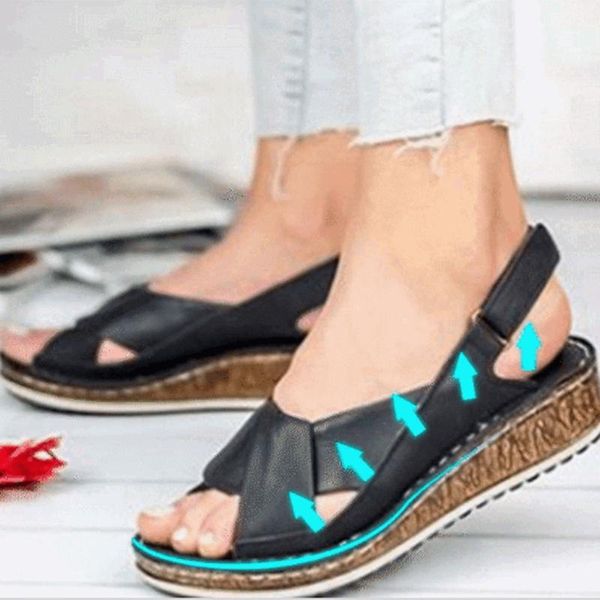 women sandals wedges shoes for mid heels summer 2021 flip flop chaussures femme platform, Black
women sandals wedges shoes for mid heels summer 2021 flip flop chaussures femme platform, Black