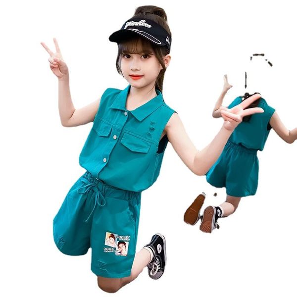 clothing sets summer clothes korean leisure vest +short pant set wholesale cotton tide sport tracksuits 4-12 ages, White
clothing sets summer clothes korean leisure vest +short pant set wholesale cotton tide sport tracksuits 4-12 ages, White