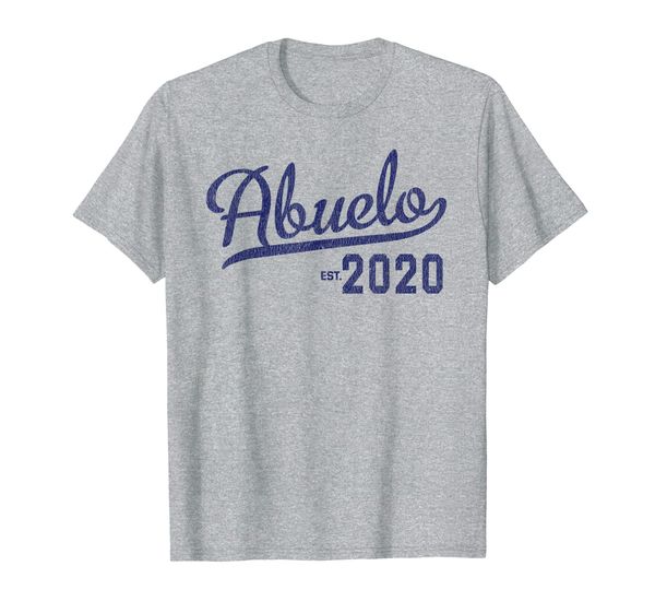 mens first time abuelo 2020 t-shirt baby announcement gift, White;black