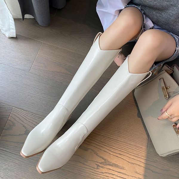 2022 Knee High Boots Shoes Women Pointed Toe Zipper Thick High Heels Solid Color Fashion Female Footwear Size 34-39, Beige
2022 Knee High Boots Shoes Women Pointed Toe Zipper Thick High Heels Solid Color Fashion Female Footwear Size 34-39, Beige