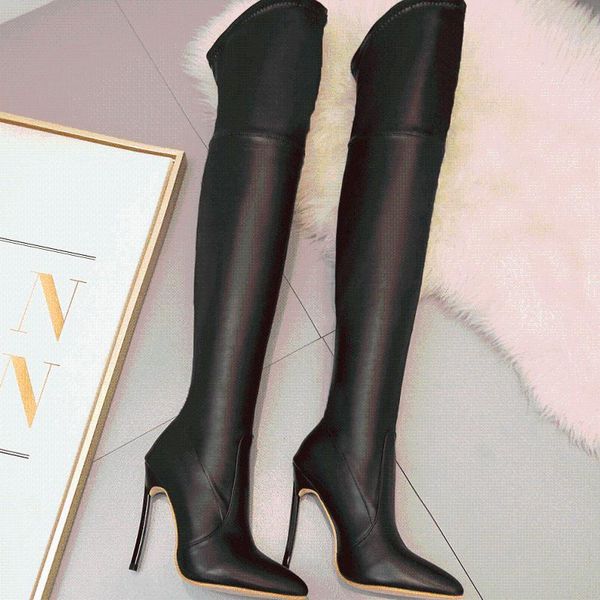 boots over the knee high women stretch fabric thin heels winter thigh booties woman shoes wsh4216, Black
boots over the knee high women stretch fabric thin heels winter thigh booties woman shoes wsh4216, Black