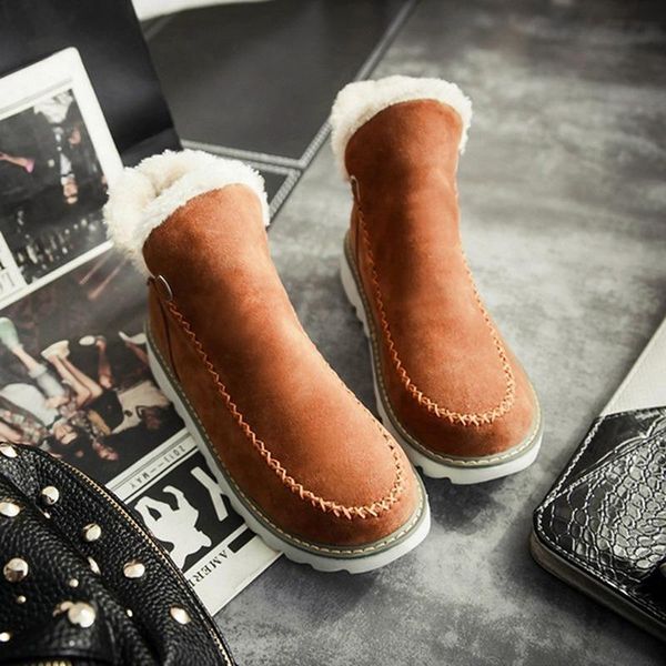 boots anti-ski winter women's snow round toe ankle warm plush 2021 black beige brown flats shoes female slip-on
boots anti-ski winter women's snow round toe ankle warm plush 2021 black beige brown flats shoes female slip-on