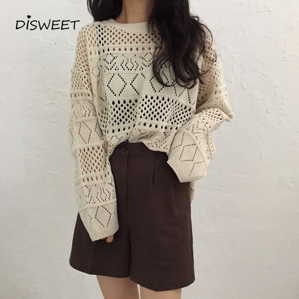 knits solid hollow out sweater knitted woman simple loose long sleeve o-neck fall pullover women casual slim black women's sweaters, White
knits solid hollow out sweater knitted woman simple loose long sleeve o-neck fall pullover women casual slim black women's sweaters, White