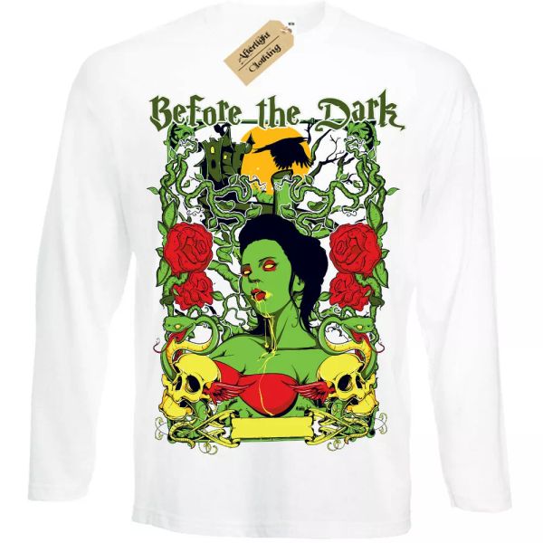 Before The Dark Camiseta Vampiro Gótico Calavera Manga Larga para Hombre, White;black
Before The Dark Camiseta Vampiro Gótico Calavera Manga Larga para Hombre, White;black