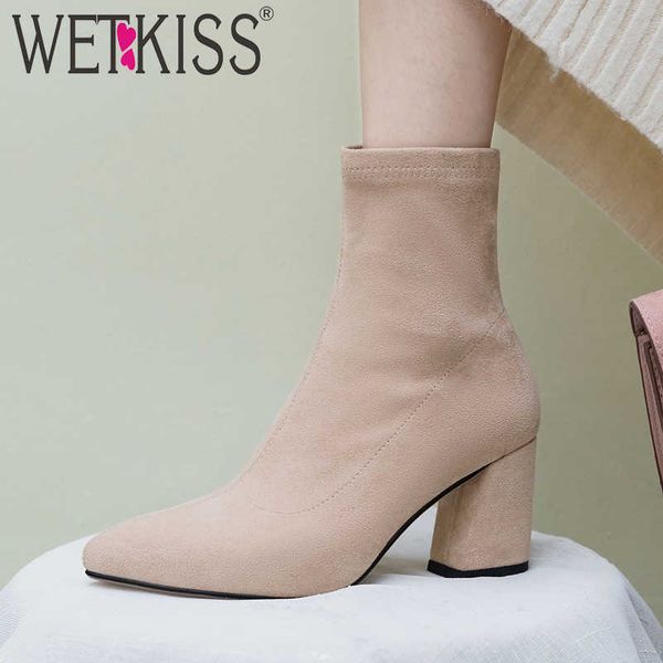 wetkiss fur suede ankle boots women high heels sock booties female fashion pointed toe shoes party stretch shoes winter 210630, Black
wetkiss fur suede ankle boots women high heels sock booties female fashion pointed toe shoes party stretch shoes winter 210630, Black