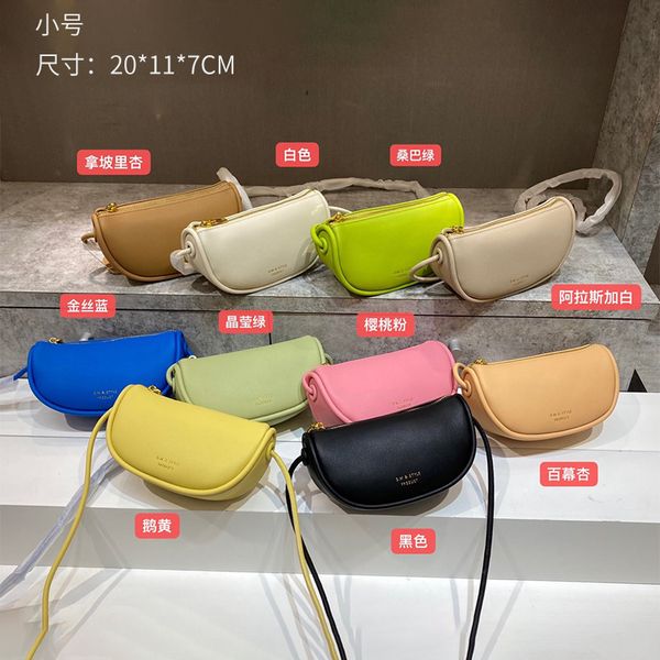 70% off design hand women's leather 2021 new genuine leather watermelon bag single shoulder messenger simple fashion casual dumpling mi, Red;black
