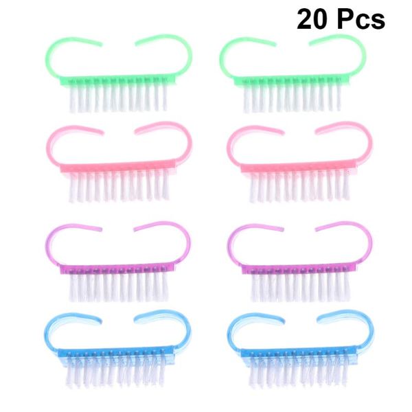 nail brushes 20pcs manicure cleaning bristles sheep horn shape art, Yellow 
nail brushes 20pcs manicure cleaning bristles sheep horn shape art, Yellow