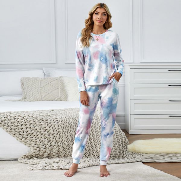 sleeve shiying long housewear winter suit 2021 new casual tie dyed round neck pajamas women's 45037, Black;red
sleeve shiying long housewear winter suit 2021 new casual tie dyed round neck pajamas women's 45037, Black;red