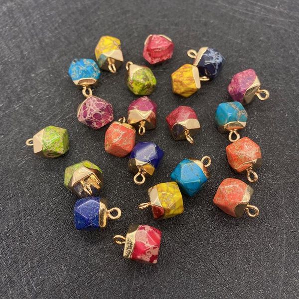 charms 1pcs natural stone turquoise pendant polygonal colorful electroplating necklace accessories designer charm creation jewelry diy, Bronze;silver
charms 1pcs natural stone turquoise pendant polygonal colorful electroplating necklace accessories designer charm creation jewelry diy, Bronze;silver