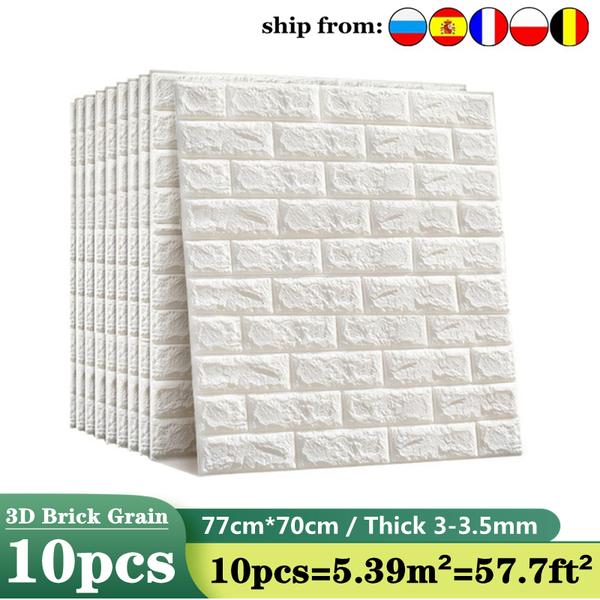 10pc 77*70cm 3d wall sticker imitation brick bedroom decor waterproof self-adhesive wallpaper for living room tv backdrop decor
10pc 77*70cm 3d wall sticker imitation brick bedroom decor waterproof self-adhesive wallpaper for living room tv backdrop decor