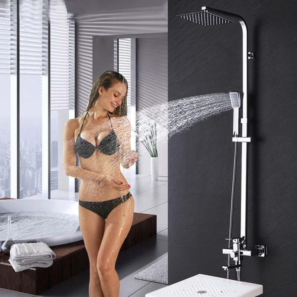 bathroom wall mounted 8" big rainfall shower mixer set bath faucet swivel tub spout chrome and cold water sets
bathroom wall mounted 8" big rainfall shower mixer set bath faucet swivel tub spout chrome and cold water sets